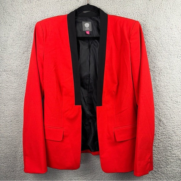 Vince Camuto Jacket Womens 6 Rouge Nina Notched Collar Open Front Blazer - Picture 2 of 9